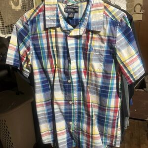 U.S. Polo Assn. Kids Vibrant Plaid Button-Down Shirt